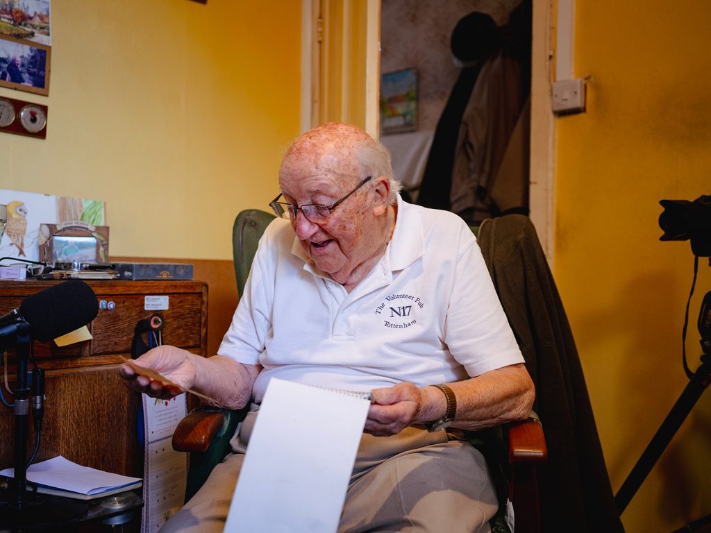 A photograph of Roy as he talks about his love for swimming